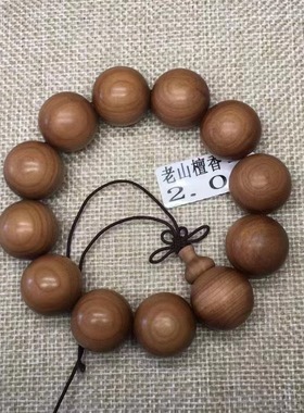 印度老山檀香桶珠苹果珠老料108颗念珠文玩手串佛珠饰品男女手链