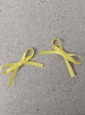 甜美可爱儿童发卡少女风亮黄色小蝴蝶结对夹边夹刘海夹发饰头饰品
