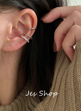 Jes Shop韩版冷淡风耳骨夹个性甜酷女孩ins风高级简约无耳洞耳夹