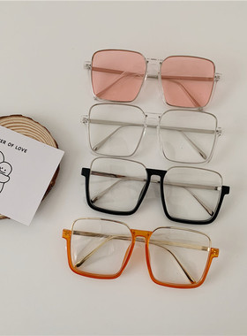 韩版个性网红款半框女男方框眼镜