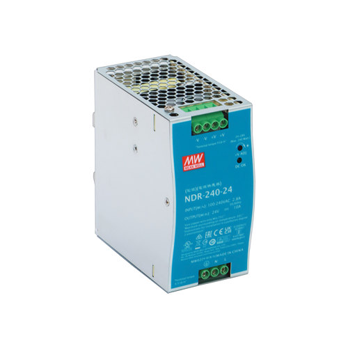 台湾明纬NDR-240导轨开关电源220V交流转24V48V直流稳压EDR变压器 - 图3