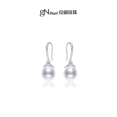 京润耳钩S925淡水珍珠简约