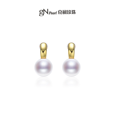 京润大颗粒复古珍珠耳钉通勤百搭