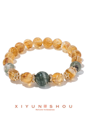 「赏金人」喜运兽黄塔晶绿幽灵新年如意中式系列手串多样性发其一