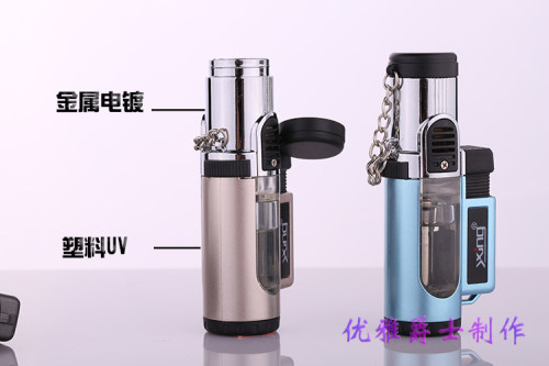 剑灵 喷枪焊枪创意防风打火机 带锁定耐高温 香道三直冲打火机 - 图1