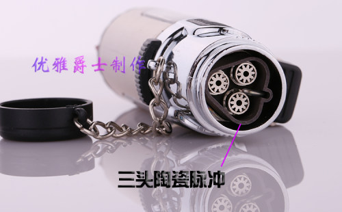 剑灵 喷枪焊枪创意防风打火机 带锁定耐高温 香道三直冲打火机 - 图0