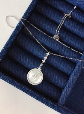 白贝母手链s925银女十字星星母贝