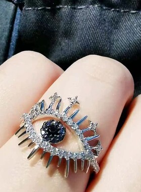 恶魔之眼戒指女s925银