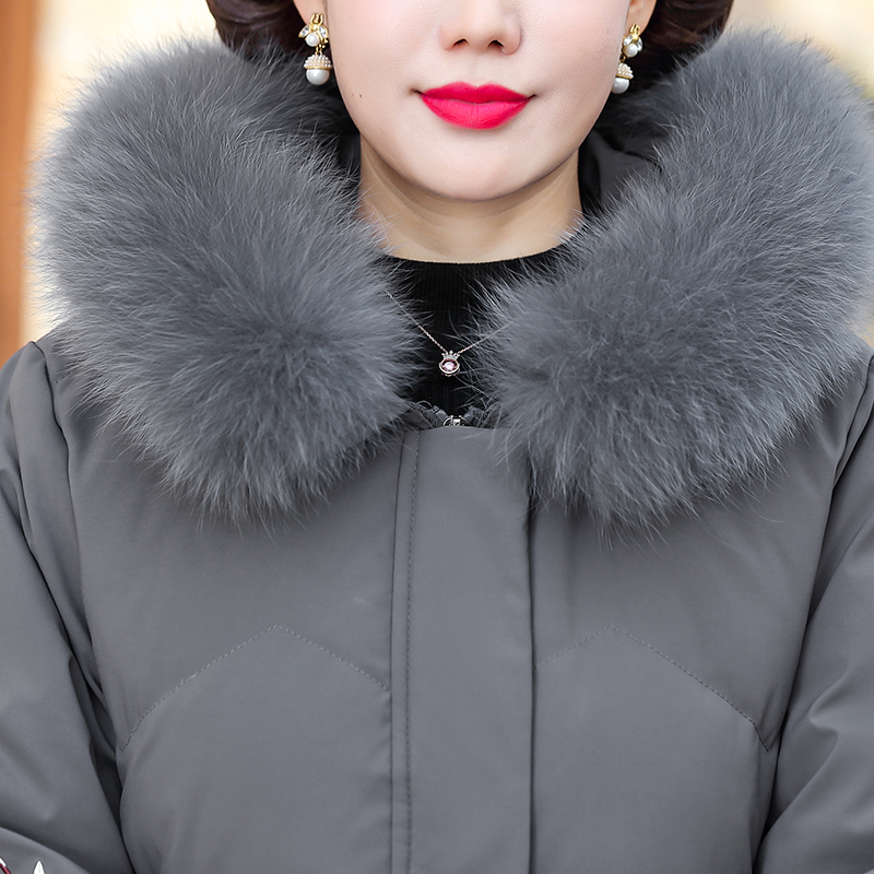 妈妈中长款冬装加厚羽绒服中年妇女棉服中老年人冬季时尚棉衣外套 妈妈中长款冬装加厚羽绒服中年妇女棉服中老年人冬季时尚棉衣外套