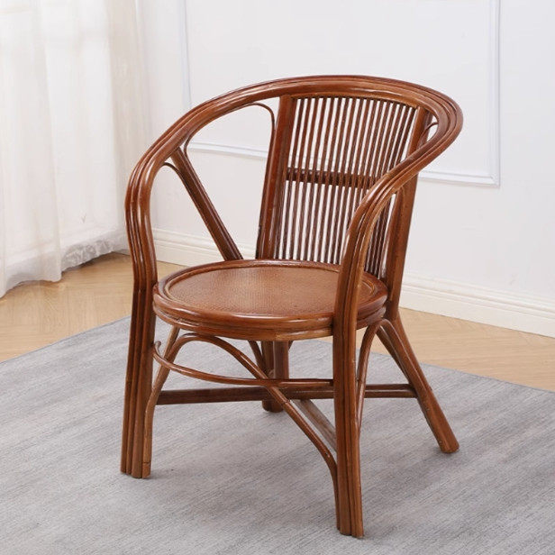 老式天然藤椅靠背藤编腾椅编织藤条老人单人茶楼办公室电脑小椅子