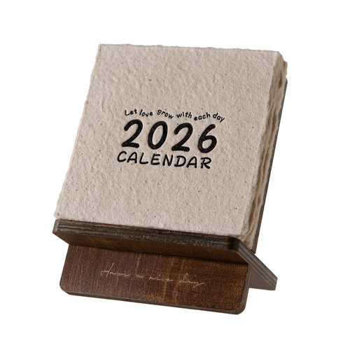 2026手撕毛边日历桌面创意复古风台历民宿咖啡店装饰礼物拍照摆件 - 图3