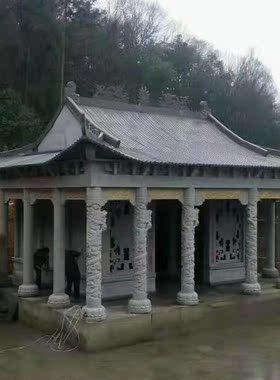 大理石庙关公土地城隍庙石屋石庙