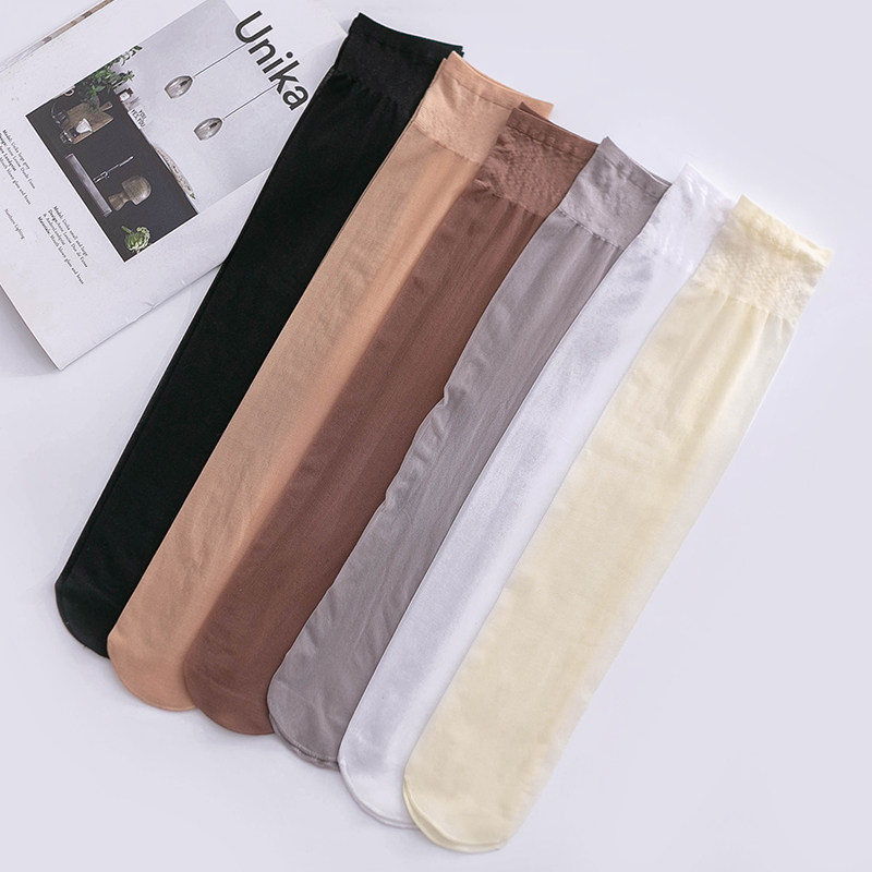 jk袜子女小腿袜夏季薄款及膝袜性感黑色丝袜透明透肉长筒袜,淘宝优惠券,粉丝福利购,淘宝优惠卷