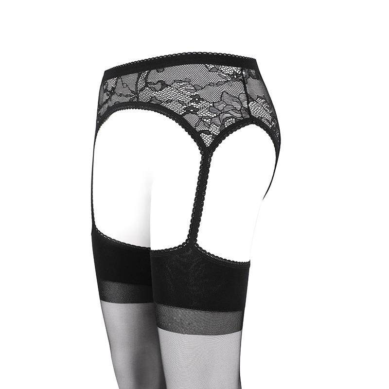 红色性感丝袜女蕾丝长筒袜薄款黑丝红边过膝一体吊带袜,淘宝优惠券,粉丝福利购,淘宝优惠卷