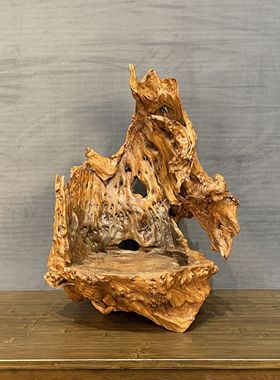 天然风化木根雕枯木装饰摆件底座玄关电视柜边几创意家居装饰