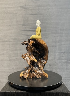 天然根雕禅意摆件底座根雕根艺盆景底座茶台瑜伽会所