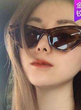 复古欧美风猫眼网红同款墨镜ins防紫外线太阳镜辣妹酷蹦迪凹造型