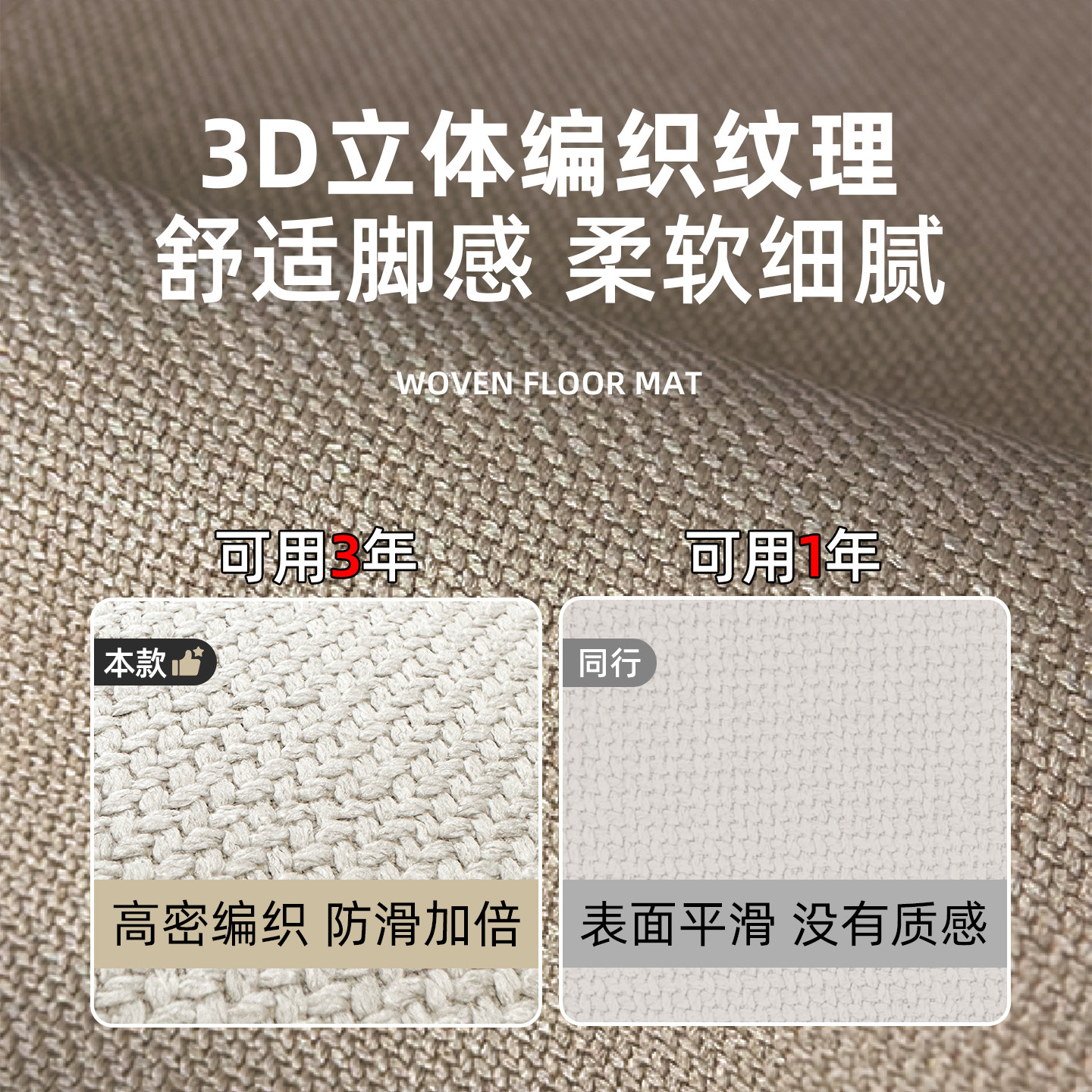 Kitchen floor mats are non-slip, wear-resistant and dirt-resistant