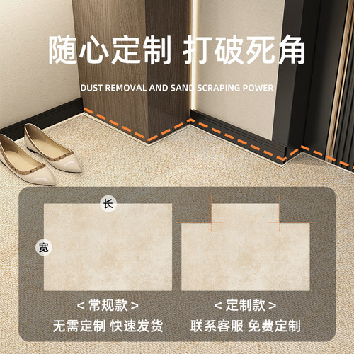 新款奶油风入户门地垫轻奢高级简约地毯门垫家用意式防滑脚垫定制 - 图1
