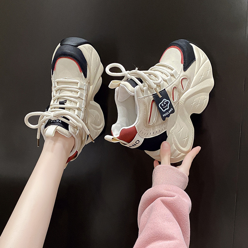 炸街厚底老爹鞋女ins潮2025春季新款内增高10cm小个子休闲运动鞋,淘宝优惠券,粉丝福利购,淘宝优惠卷