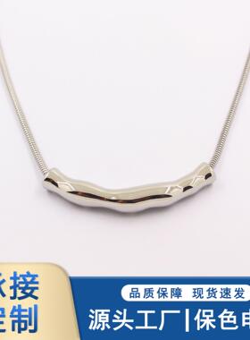 欧美钛钢金色不掉色百搭项链女