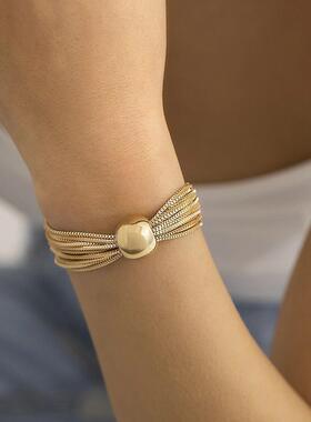 欧美夸张大圆柱吊坠锁骨项饰嘻哈