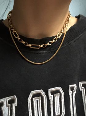 博主钛钢锁骨链可调节长度头花