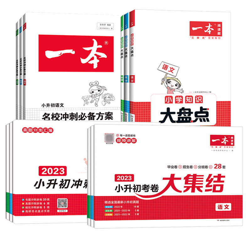 2023版一本小升初冲刺新卷真题卷考卷大集结全套人教版北师大版苏教版小学升初中语文数学英语毕业模拟冲刺测试卷子配视频精讲课程 - 图0