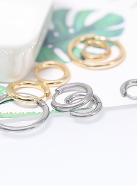 diy不锈钢饰品配件手工材料 钛钢2.5mm线粗大耳圈耳环耳扣不褪色