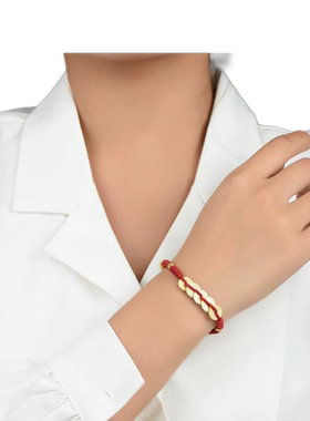 手工编织民族风本命年五帝钱手绳藏式吞金兽男女手链红绳饰品