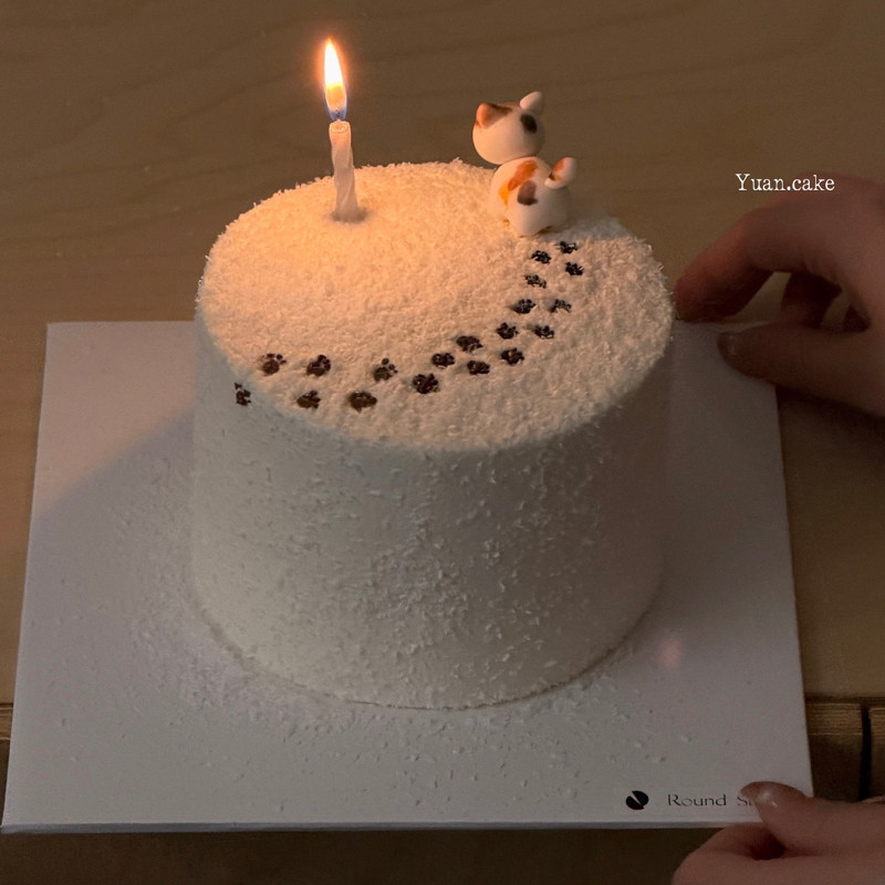 冬季氛围感圣诞节踩雪小动物小猫小狗摆件螺纹蜡烛蛋糕装饰糖粉,淘宝优惠券,粉丝福利购,淘宝优惠卷