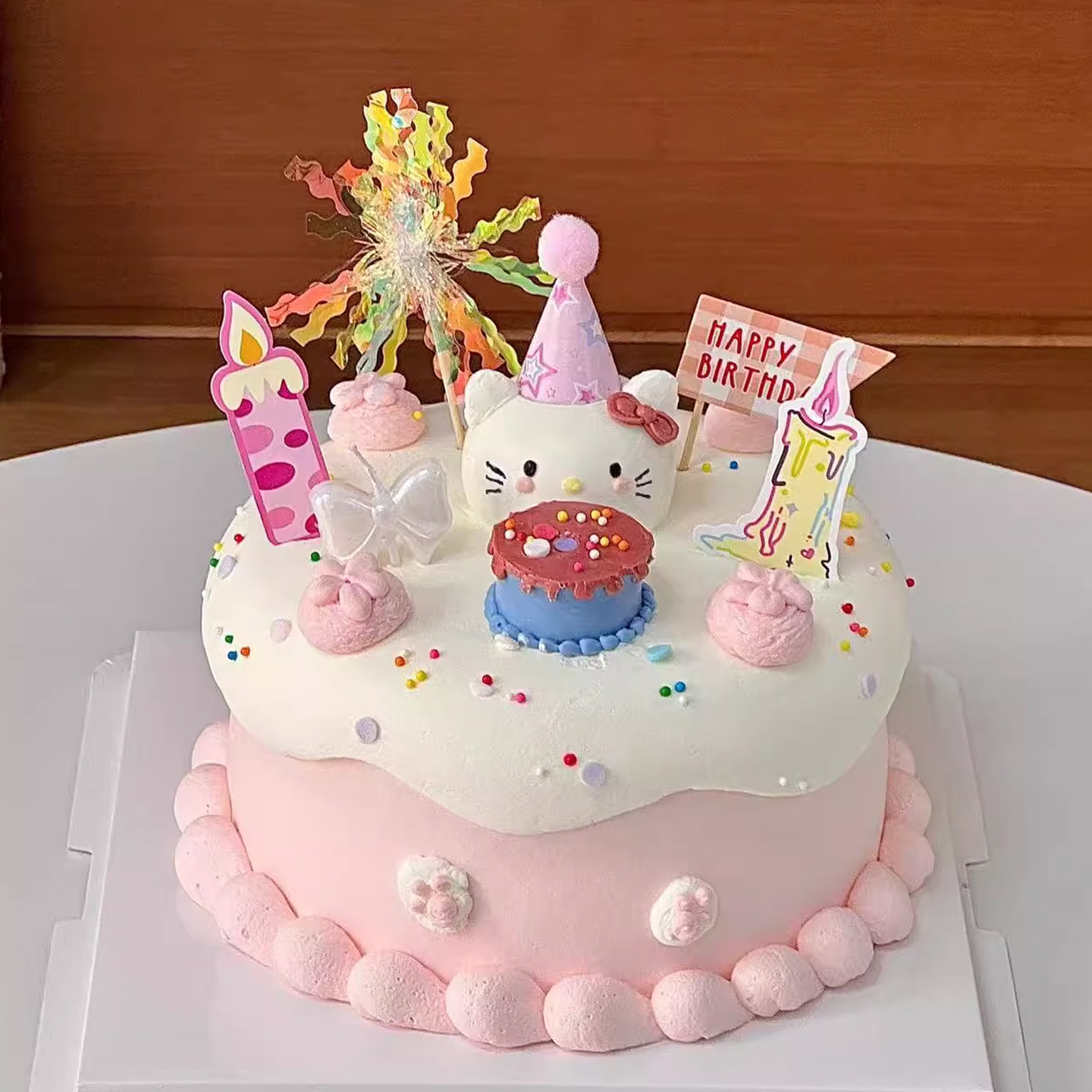 美乐蒂凯蒂猫kt猫卡通成品摆件生日蛋糕装饰可爱小女孩派对节日,淘宝优惠券,粉丝福利购,淘宝优惠卷