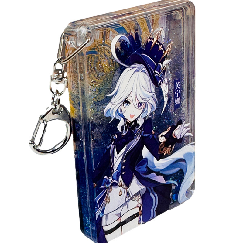 原神周边同人亚克力书包挂件包包芙宁娜芙卡洛斯钥匙扣流沙麻将