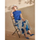 Powder Blue Wardrobe High Waist Printed Glossy Skirt