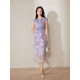 Pink and Blue Wardrobe 2026 Summer New Style Printed Dress for Women
