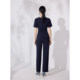 Pink and Blue Wardrobe 2026 Summer Clothes New Classic Fashion Contrast Color Commuting V-Neck Tops and Pants Suits