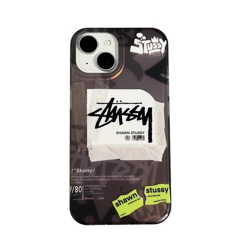 【正品】潮牌stussy斯图西iphone17promax手机壳16promax适用苹果15pro保护套防摔14液态硅胶13情侣全包 - 图3