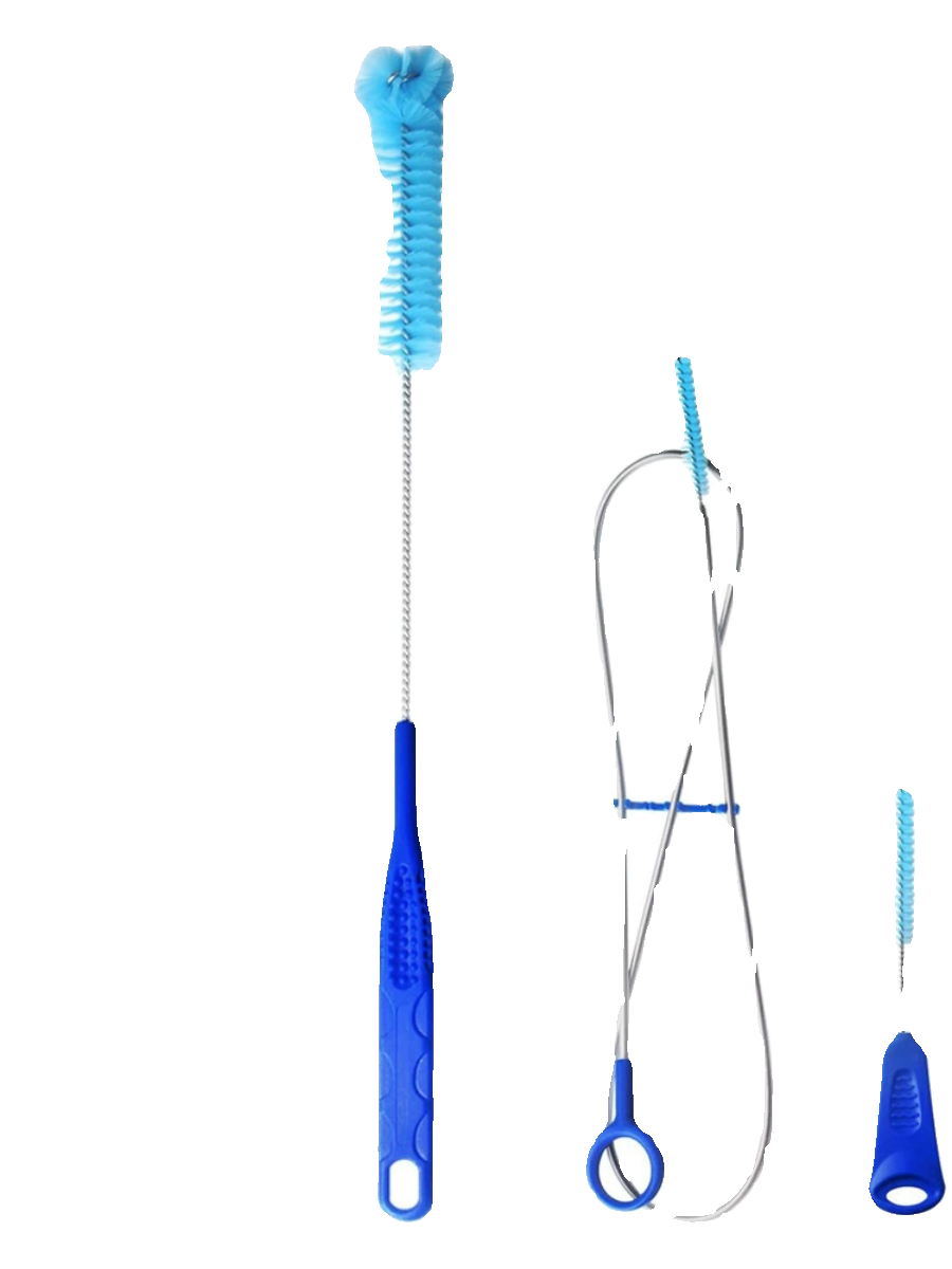 户外骑行登山背包饮水袋水囊水管清洗刷晾水架子四件清洁套装工具-图2