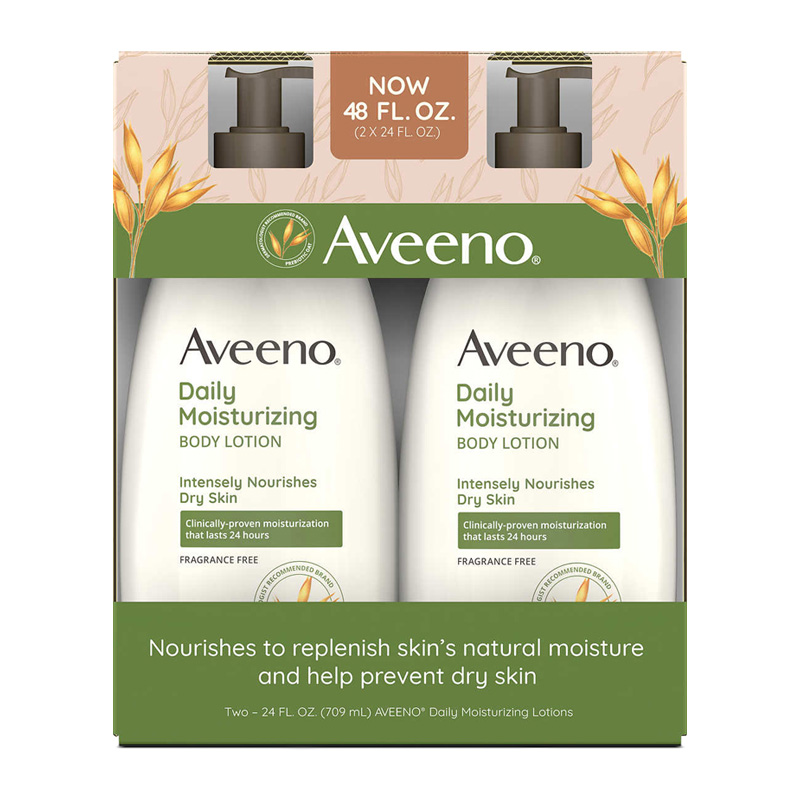 美国直邮AVEENO/艾惟诺燕麦身体乳保湿滋润秋冬香体润肤乳709ml*2