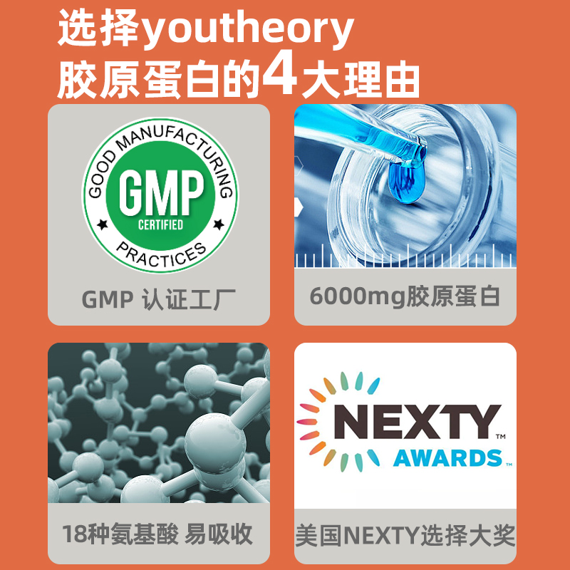 美国直邮Youtheory Collagen胶原蛋白片18种氨基酸含维生素c390片 - 图1