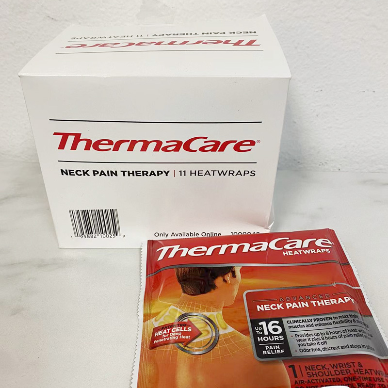 美国直邮 Thermacare 热敷带肩颈腕部热敷贴脖子成人男性女性11片 - 图0