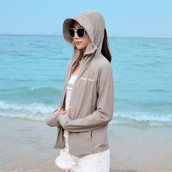 RUSH YEAR Short Sun Protection Clothing Women's 2024 New Summer Ice Silk Jacket Breathable Anti-UV Large Size Cardigan