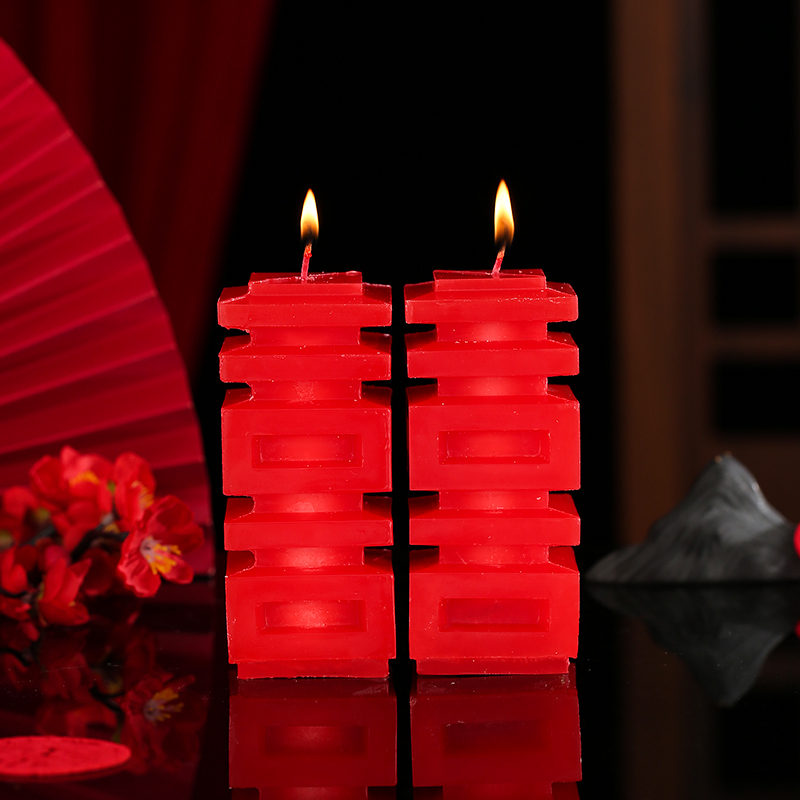 结婚蜡烛龙凤一对红色喜蜡婚礼洞房花烛喜字红烛婚房装饰婚庆用品-图1