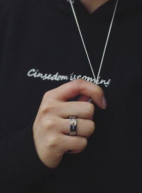 日韩时尚潮高桥民族风手工镶嵌金珠太阳图腾情侣男女百搭尾戒指环