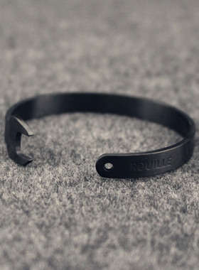 欧美时尚潮款复古怀旧机车工业男生女士情侣单头扳手开口手环镯子