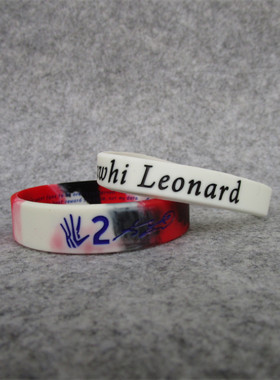 猛龙队球星2号伦纳德头像励志手环小卡熔岩迷彩夜光硅胶腕带饰品