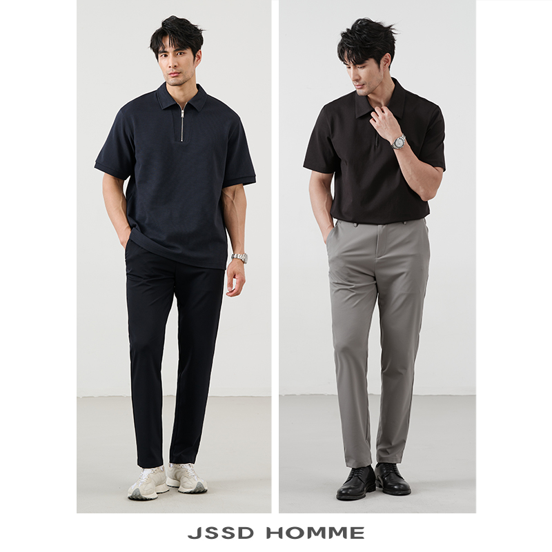 JSSD HOMME 2024春夏新款微弹休闲裤男士商务通勤免烫直筒长裤男