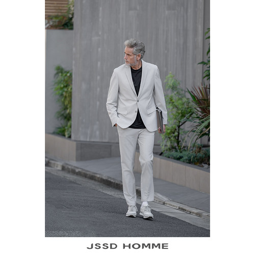 JSSD HOMME 春秋季男士休闲便西醋酸西装男通勤商务休闲男西装 - 图2