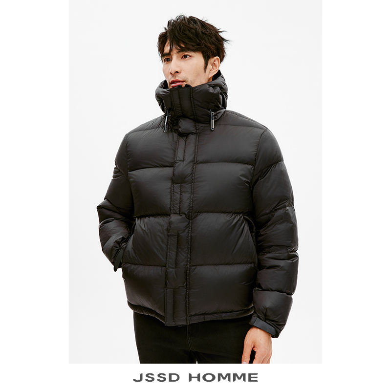 JSSD HOMME 篙档双色纱织哑光雾层男白鸭绒轻盈羽绒服外套 JDC028 - 图2