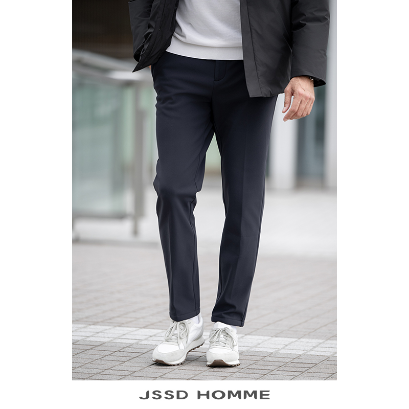 JSSD HOMME 冬季加厚休闲裤男士抗菌发热通勤休闲直筒长裤男新款 - 图3